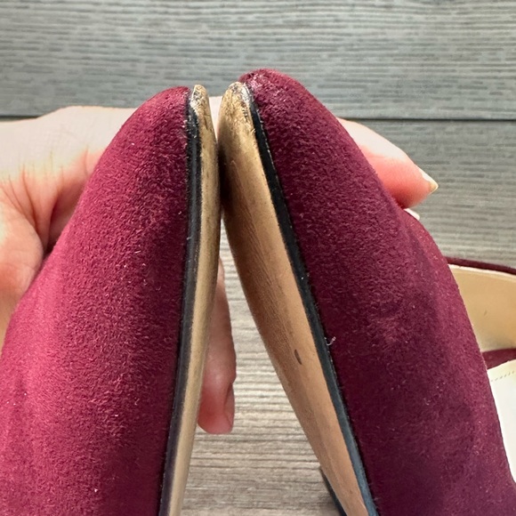 Nine West Burgundy Vegan Suede Heels - Picture 9 of 10